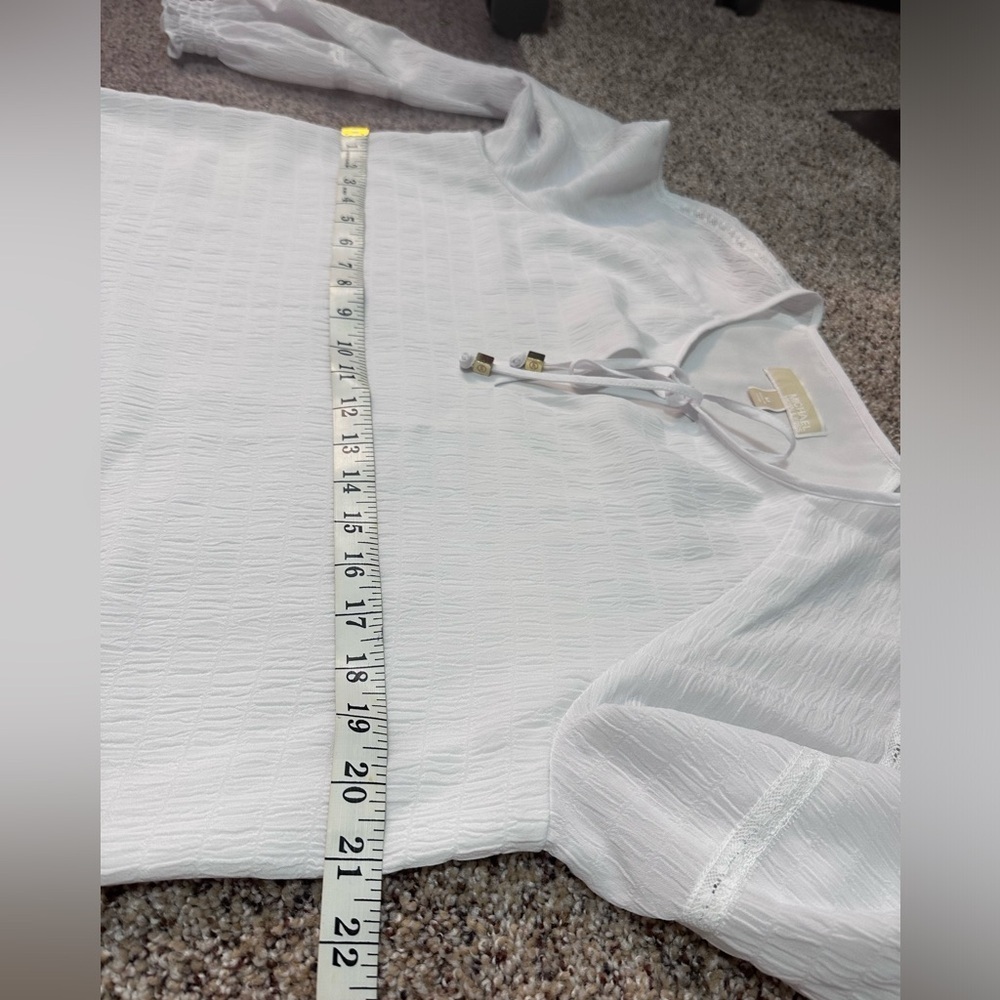 👚 Michael Kors White Bohemian Boho Style Top - Size Medium 🌟 - Picture 11 of 14